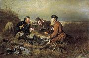 Vasily Perov The Hunters at Rest oil painting reproduction